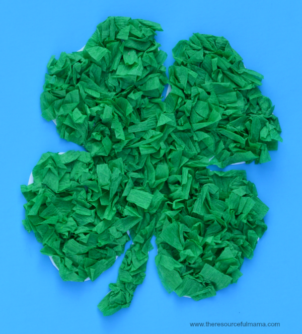Crepe Paper St. Patrick's Day Shamrock