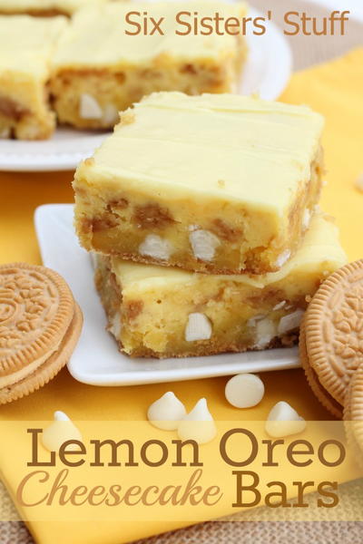 Lemon Oreo Cheesecake Bars Lemon Oreo Cheesecake Bars