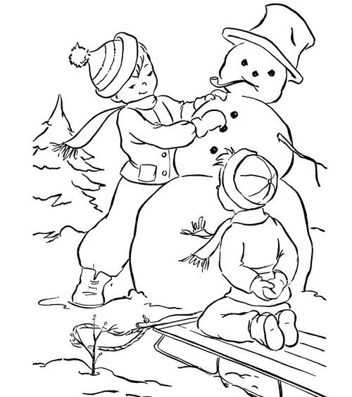 Snowman Coloring Page Snowman Coloring Page