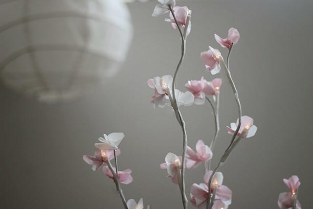 Lighted Cherry Blossom Branch Centerpiece