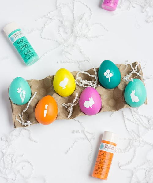 Silhouette Stencil Easter Egg Decorating Silhouette Stencil Easter Egg Decorating