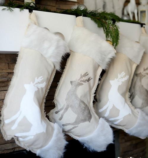 DIY Reindeer Christmas Stockings DIY Reindeer Christmas Stockings