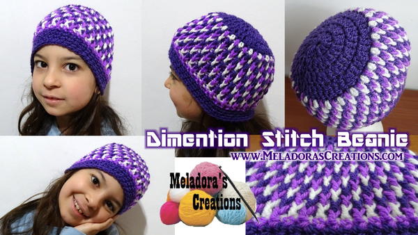 Dimension Stitch Crochet Beanie