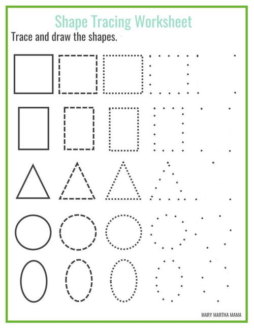 Shapes Worksheets for Kids