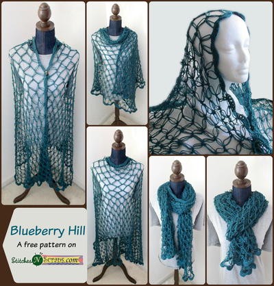 Blueberry Hill Crochet Shawl