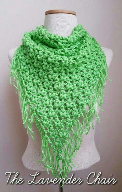 Clover Puff Triangle Scarf Clover Puff Triangle Scarf