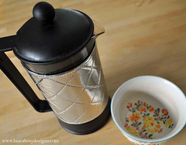 Silver French Press Cozy