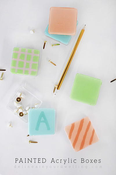 Petite Painted Desk Boxes Petite Painted Desk Boxes