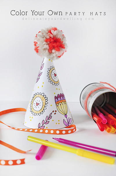 Coloring Book Pages Party Hat Coloring Book Pages Party Hat
