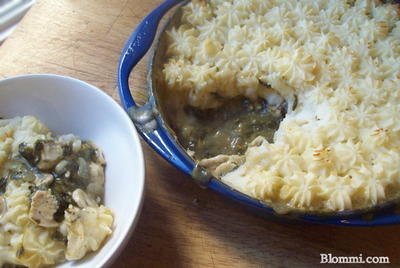 Chicken Casserole Topped with Mashed Potatoes