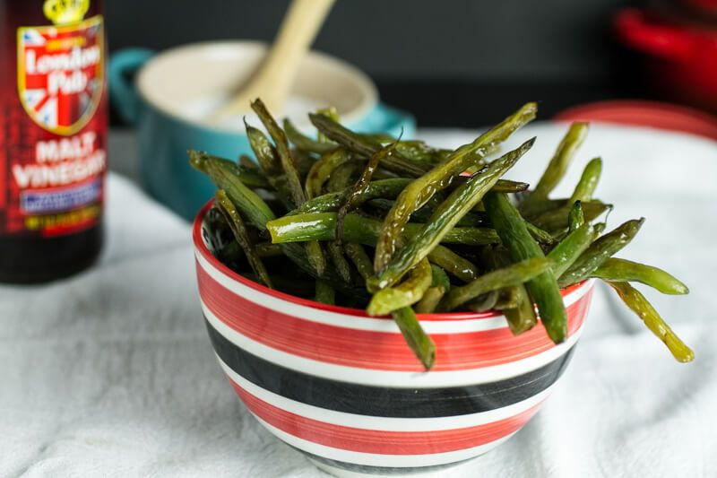 Roasted Salt and Vinegar Green Beans
