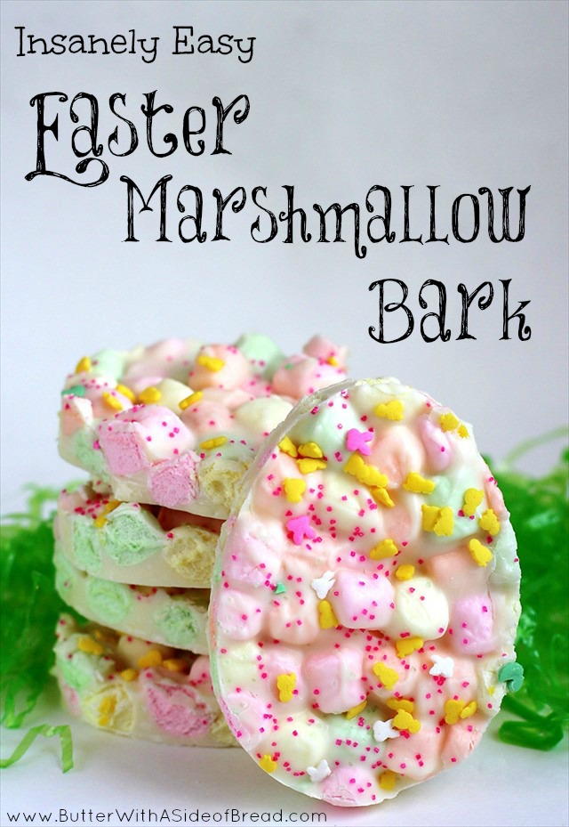 Insanely Easy Easter Marshmallow Bark | TheBestDessertRecipes.com