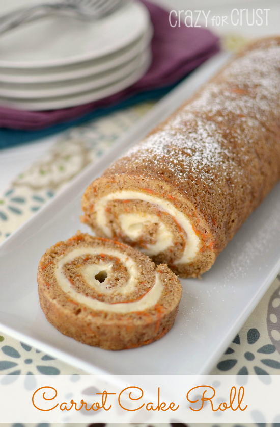 Carrot Cake Roll | TheBestDessertRecipes.com