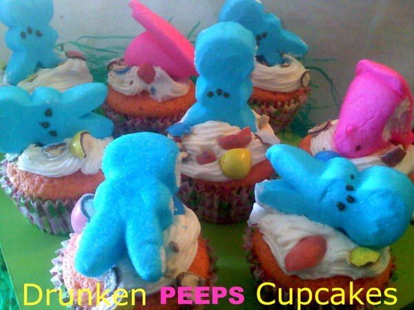 Drunken Peeps Cupcakes Drunken Peeps Cupcakes
