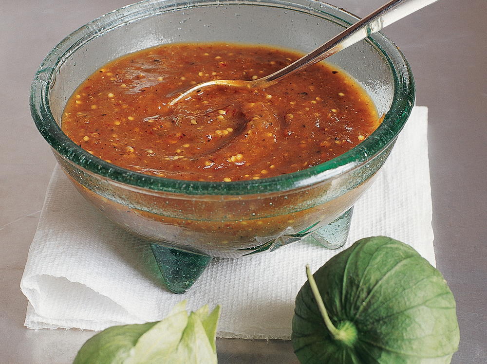 Smoky Chipotle Salsa with Pan-Roasted Tomatillos | Cookstr.com