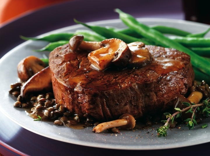 Filet Mignon With Herb Butter Sauce And Mushrooms Cookstr Com