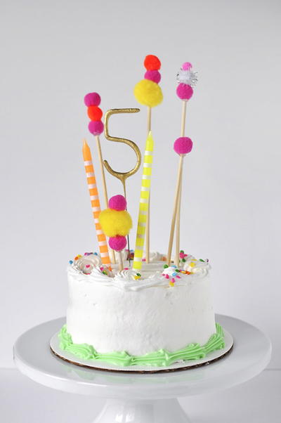 Pom Pom Cake Topper Pom Pom Cake Topper