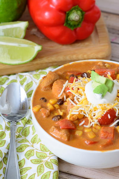 One-Pot Baja Chicken Enchilada Soup One-Pot Baja Chicken Enchilada Soup