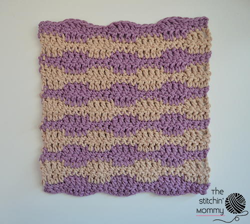 Little Waves Crochet Dishcloth