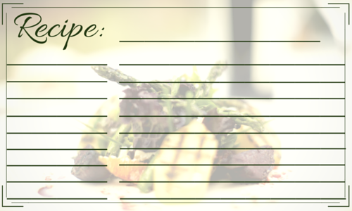 Elegant Recipe Card Template Elegant Recipe Card Template