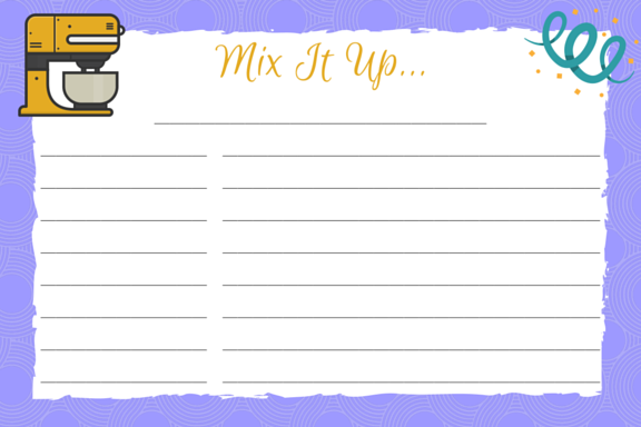 Mix It Up Free Printable Recipe Cards Mix It Up Free Printable Recipe Cards