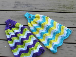 Chevron Crochet Kitchen Towel
