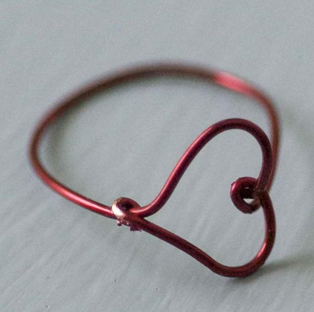 Wire Heart Finger Ring Wire Heart Finger Ring