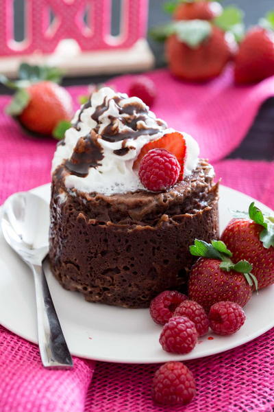 Molten Lava Protein Mug Cake