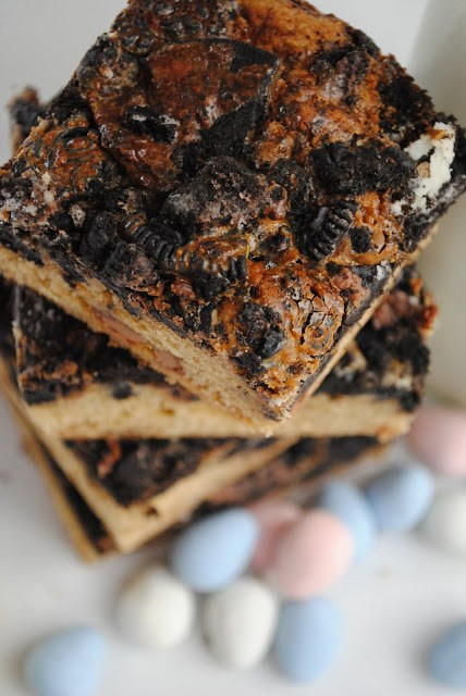 Oreo and Cadbury Egg Magic Bars