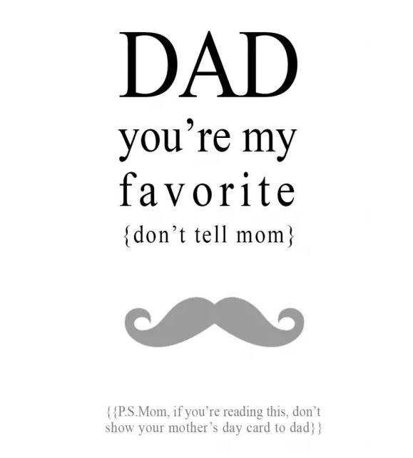Funny Printable Fathers Day Card