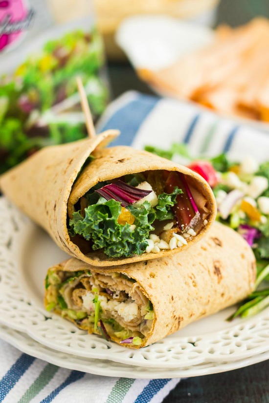 Chicken and Beet Hummus Wrap | FaveSouthernRecipes.com