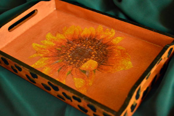 Chic Coffee Tray Decoupage Idea Chic Coffee Tray Decoupage Idea