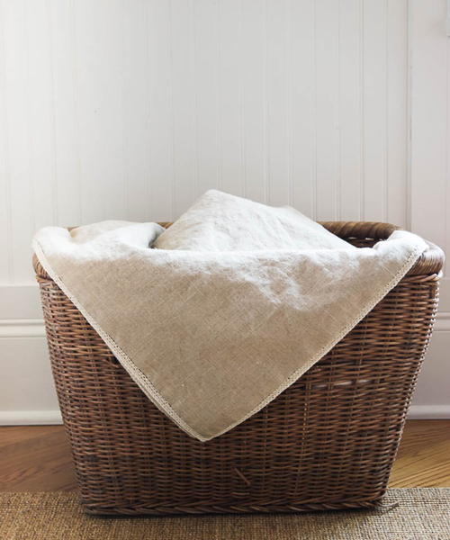 Crochet Edge Linen Throw Crochet Edge Linen Throw