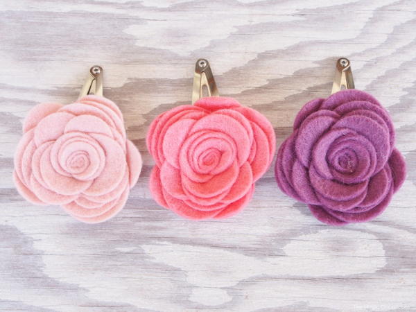 Spring Flower DIY Hair Barrettes Spring Flower DIY Hair Barrettes