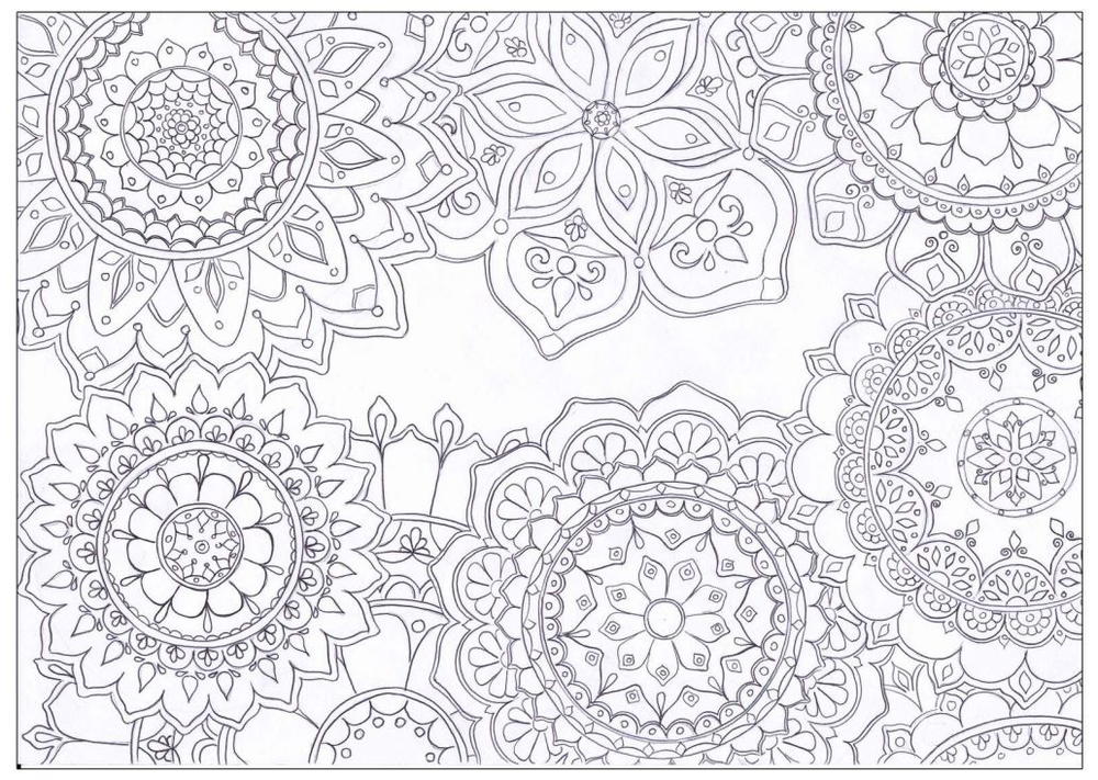 Mandala Flowers Coloring Page FaveCraftscom