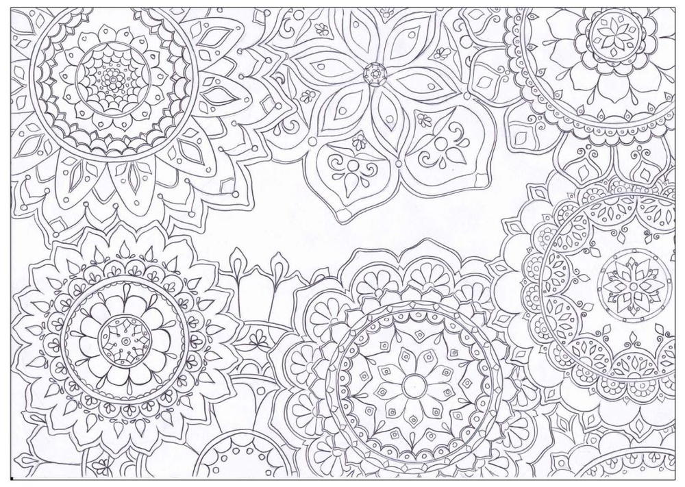 Mandala Flowers Coloring Page Favecrafts Com