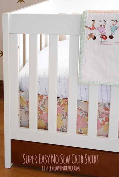No-Sew DIY Crib Skirt No-Sew DIY Crib Skirt