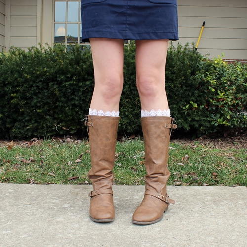 DIY Lace Boot Socks DIY Lace Boot Socks