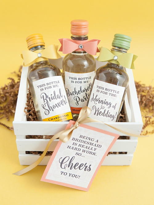 Mini Wine Bottle Bridesmaid Gifts Mini Wine Bottle Bridesmaid Gifts