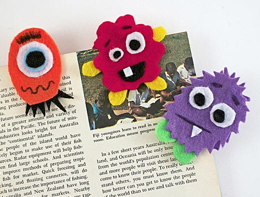 Make a Monster Bookmark Craft Make a Monster Bookmark Craft