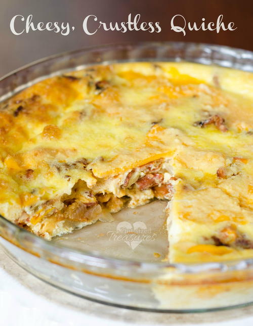 Crustless Cheesy Bacon Quiche Crustless, Cheesy Bacon Quiche