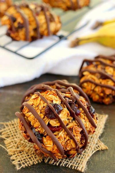 Chocolate Cherry Banana Cookies