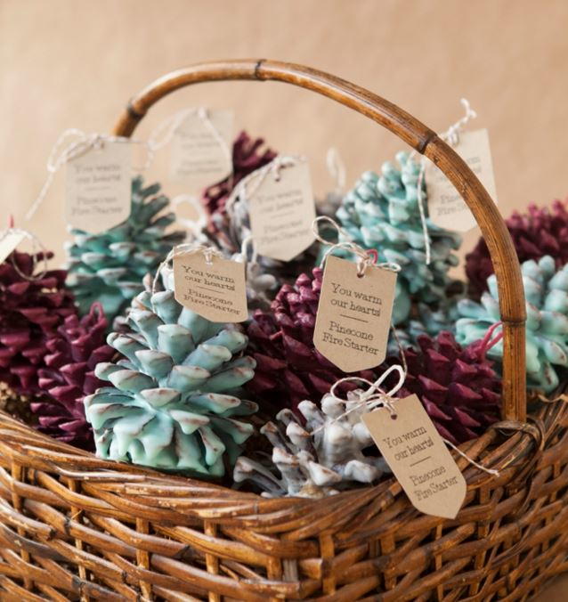Winter Pinecone DIY Wedding Favors Winter Pinecone DIY Wedding Favors