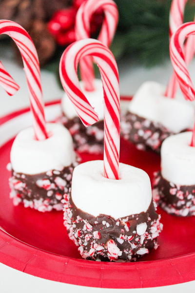 Peppermint Chocolate Covered Marshmallows Peppermint Chocolate Covered Marshmallows