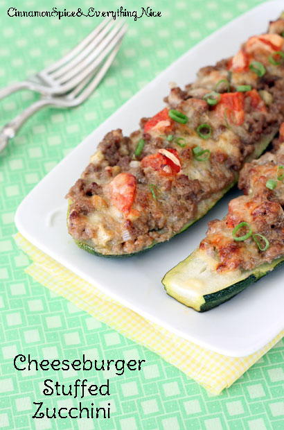Cheeseburger Stuffed Zucchini Cheeseburger Stuffed Zucchini