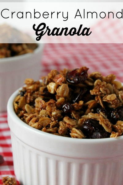 Cranberry Almond Granola Cereal Cranberry Almond Granola Cereal