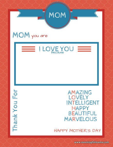 Marvelous Mothers Day Printable