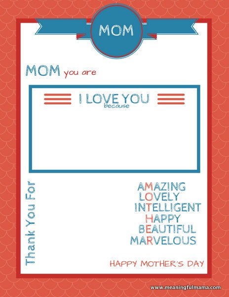 Marvelous Mothers Day Printable Marvelous Mothers Day Printable