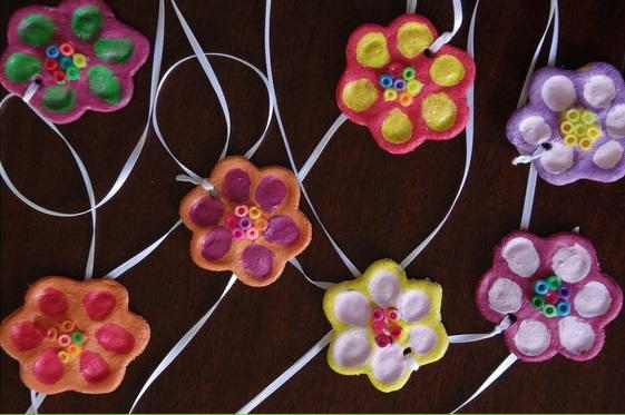 Salt Dough Fingerprint Flowers Salt Dough Fingerprint Flowers