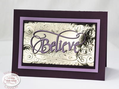 Believe Flourished Homemade Card